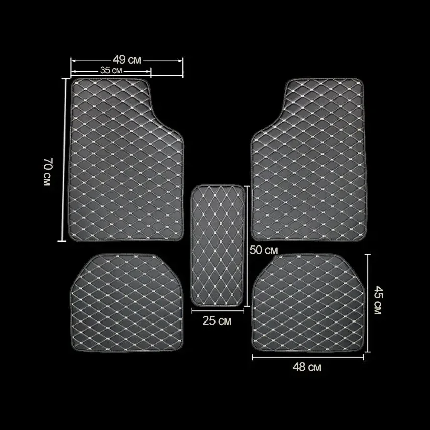 Karpet Mobil 5Pcs Kulit PU Uni - Leather Cleaner Interior ulasan dan harga