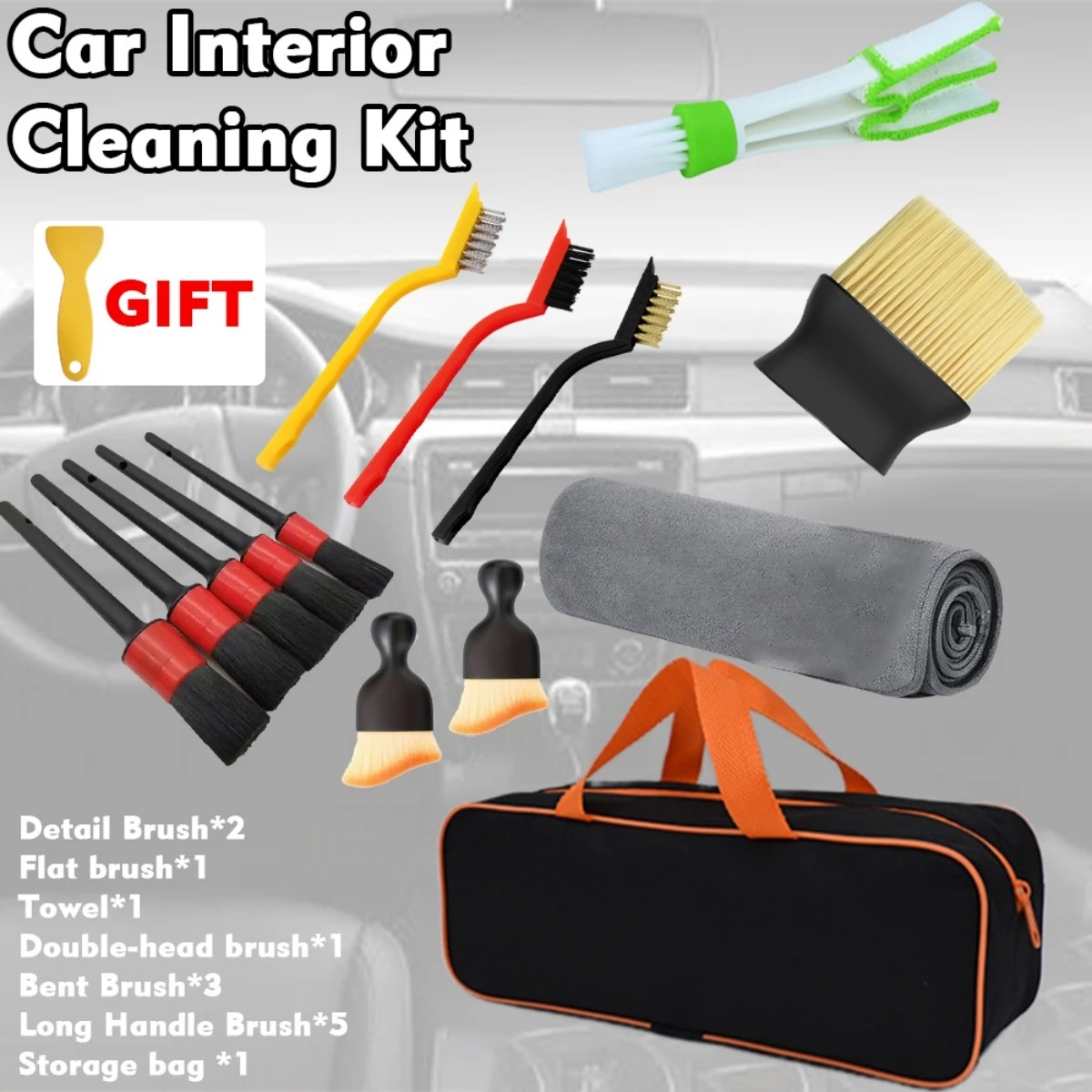 1-15Pcs Kit Sikat Pembersih De - Dirt Brush Interior ulasan dan harga